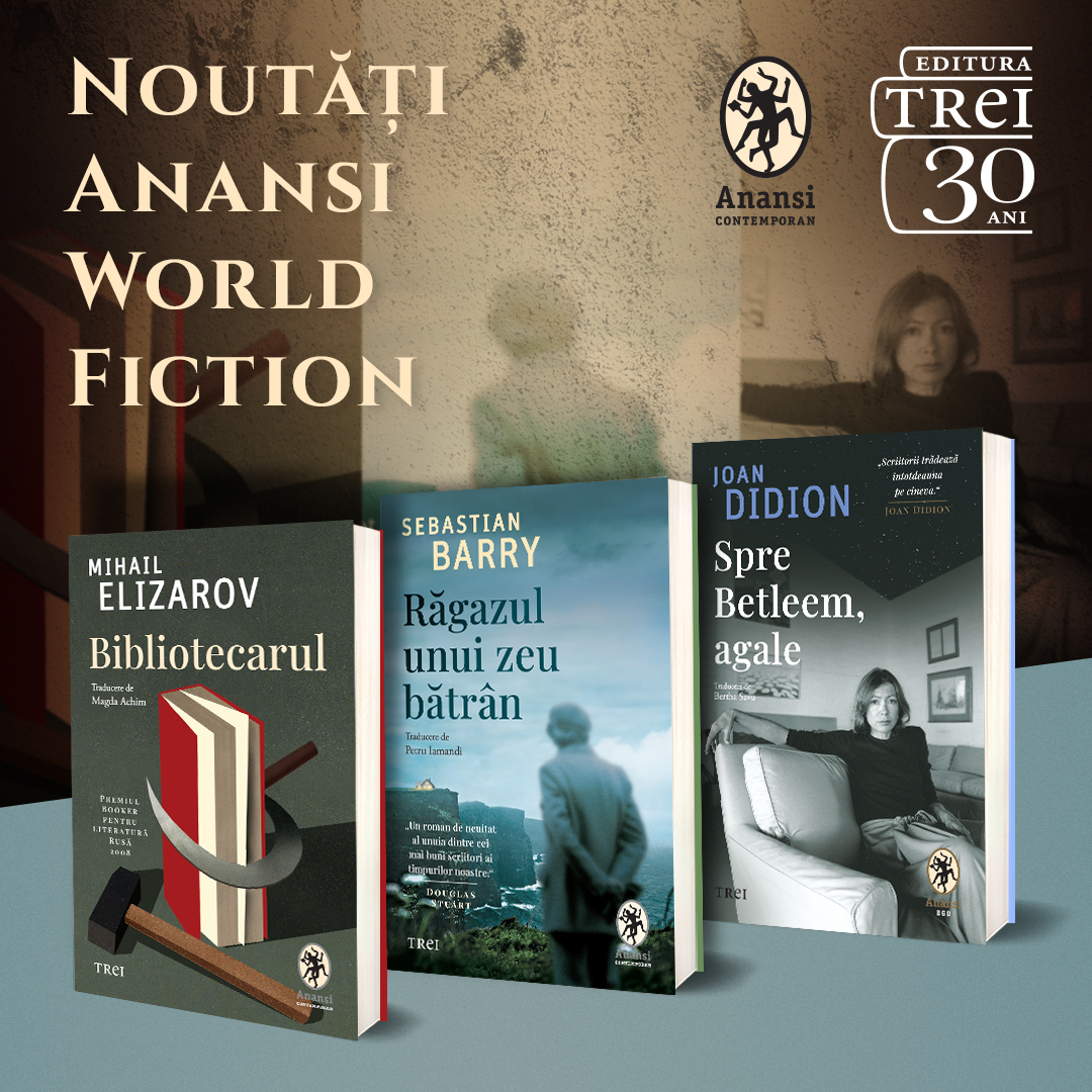 Noutăți ANANSI: prima carte de nonficțiune a lui Joan Dididon, cel mai recent roman al lui Sebastian Barry și traducerea &icirc;n premieră a lui Mihail Elizarov