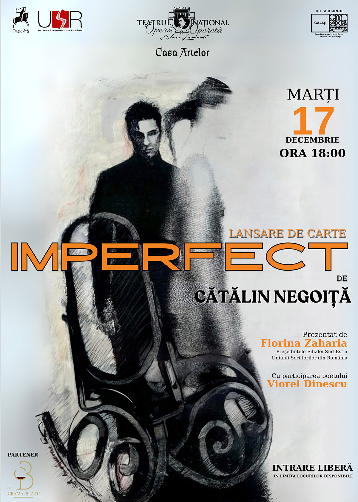 Lansarea volumului de poezii IMPERFECT, semnat de poetul Cătălin Negoiță
