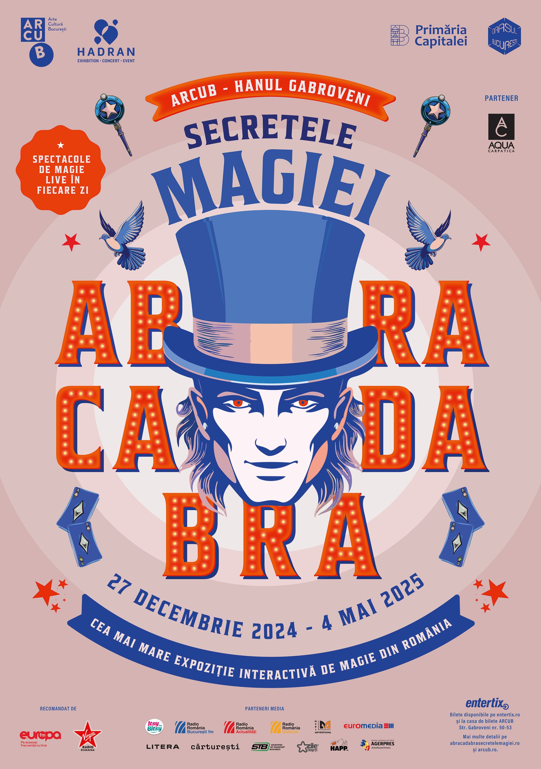 Sărbători magice la ARCUB: expoziția „Abracadabra – Secretele Magiei” cuprinde, din 27 decembrie, centrul capitalei