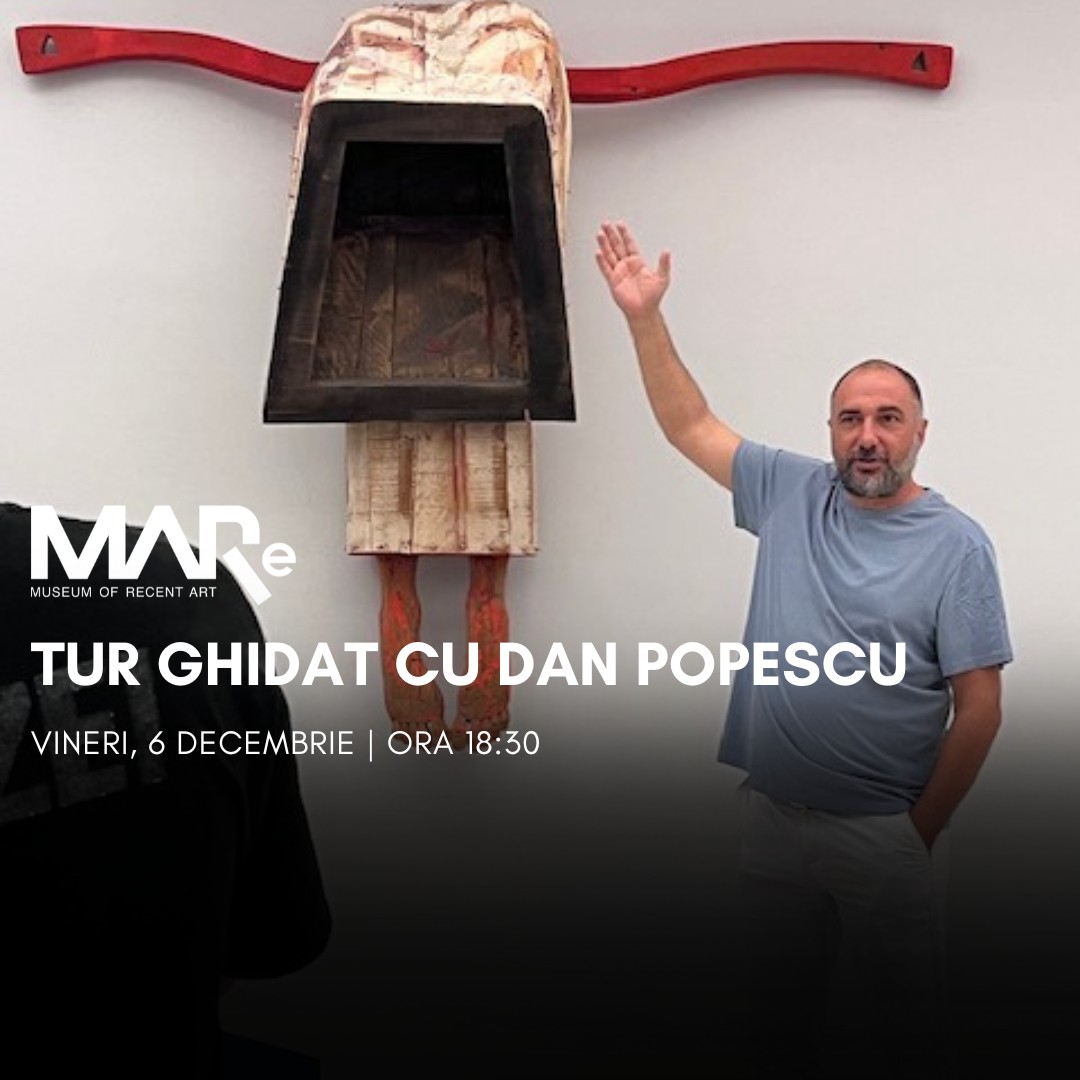 Tur ghidat al expoziției „Monstrul, pătratul și hohotul” cu Dan Popescu