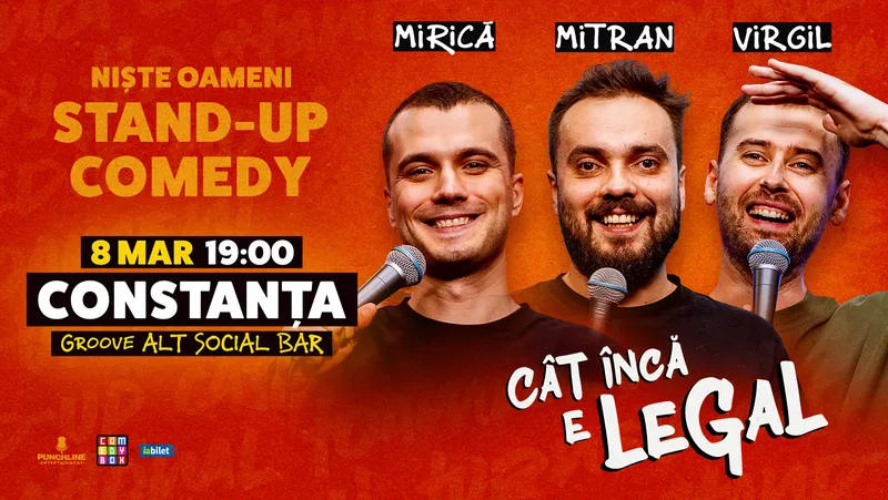 Stand-up Comedy cu Sergiu Mirică, Virgil Ciulin și Dragoș Mitran