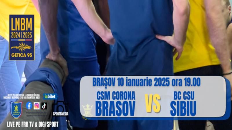 Baschet: CSM Corona Brașov – BC CSU Sibiu