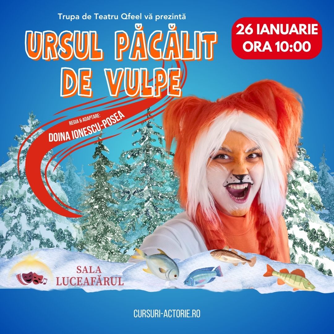 Trupa de Teatru Qfeel anunță spectacole interactive, educative și distractive pentru copii și &icirc;ntreaga familie - la Sala Luceafărul&nbsp;