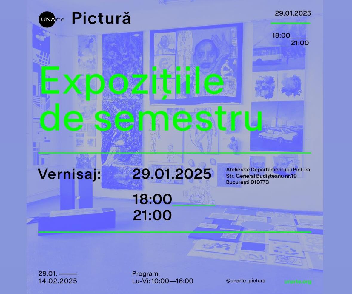 Invitație Vernisaj ateliere UNArte - Expoziții de semestru