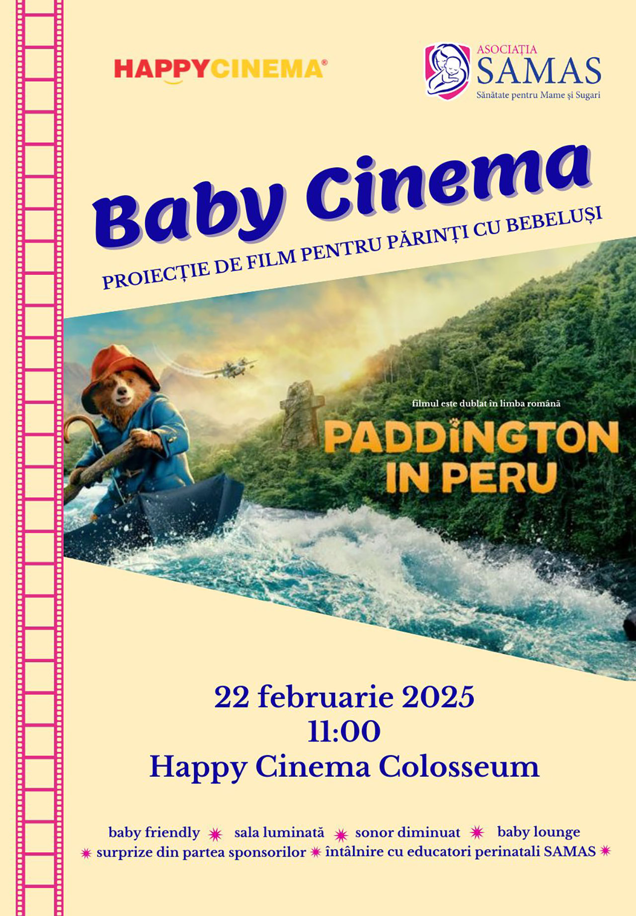 Baby Cinema la Happy Cinema Colosseum: proiecții speciale pentru părinți și bebeluși