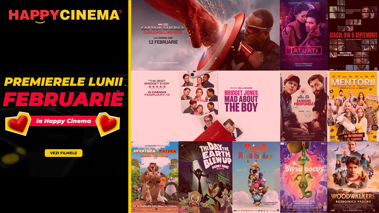 Luna februarie la Happy Cinema &ndash; filme pentru toate gusturile și v&acirc;rstele!