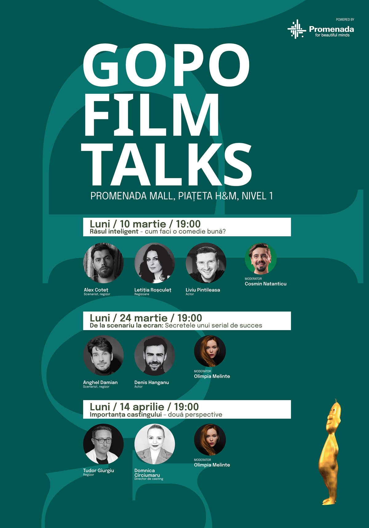 Gopo Film Talks la a doua ediție: regizori, scenariști și actori vin la Promenada Mall