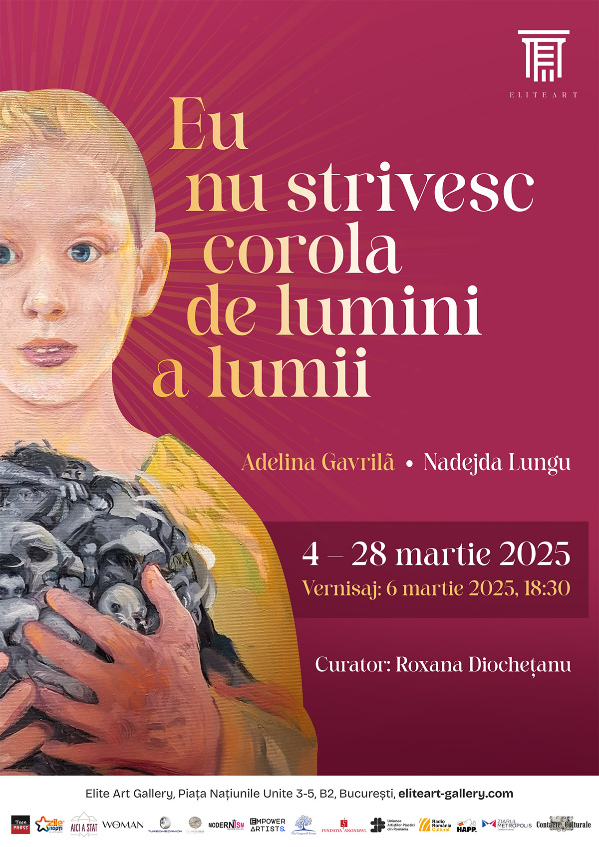Eu nu strivesc corola de lumini a lumii – O expoziție despre început, sfârșit și fragilitatea existenței, la Elite Art Gallery