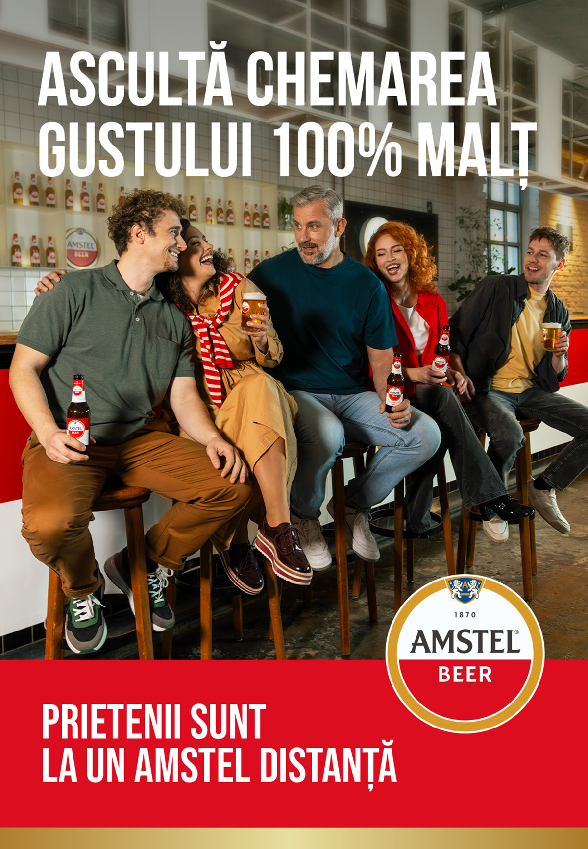 Amstel, marca de bere olandeză cu o istorie de peste 150 de ani și o puternică reputație internațională se lanseazâ și în