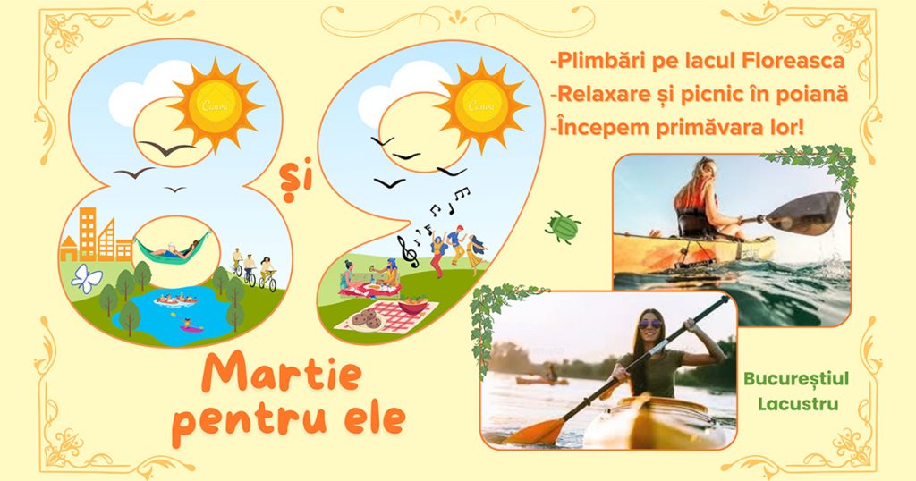 Plimbări în caiace pe Lacul Floreasca