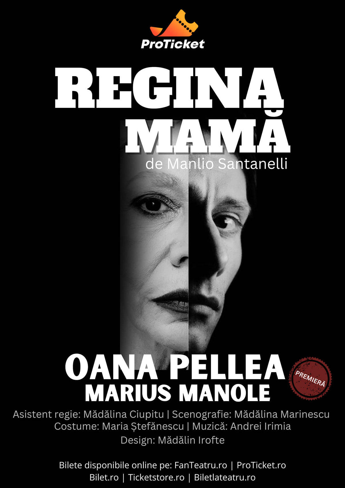 Spectacole de teatru la &icirc;nceput de mai cu Oana Pellea, Maia Morgenstern și Marius Manole &icirc;n distribuție
