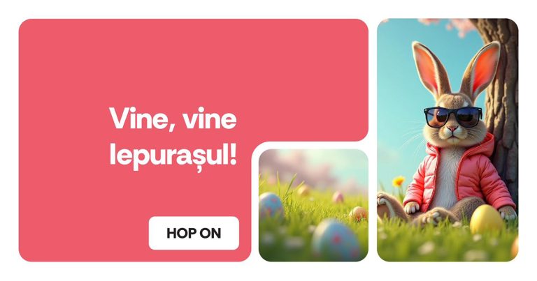 Vine, vine Iepurașul la AFI Brașov!