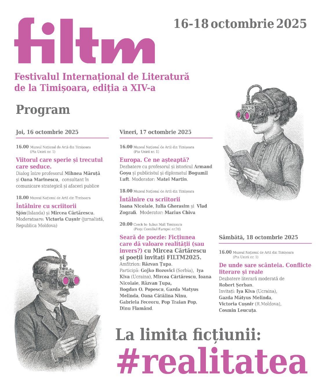 Festivalul International de Literatura de la Timisoara 2025 program