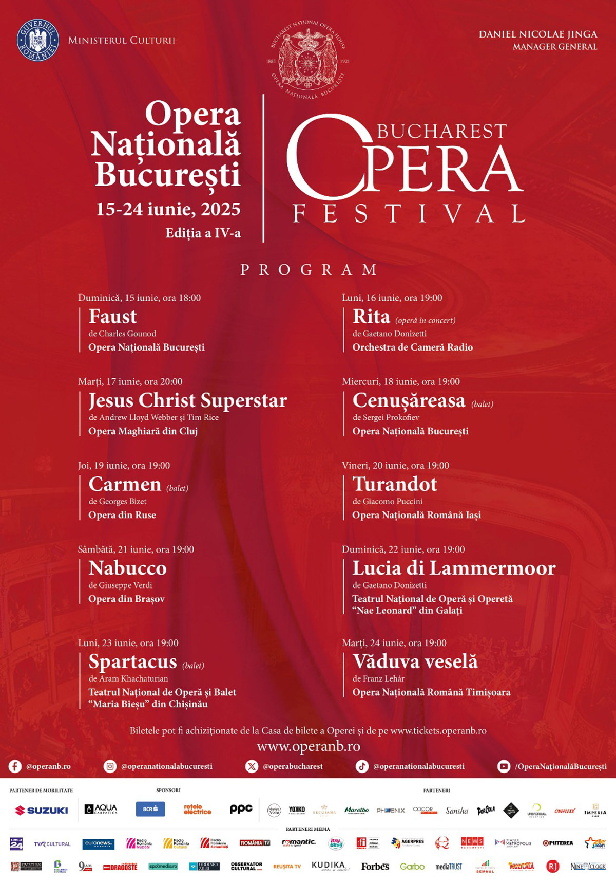 &bdquo;Lucia di Lammermoor&rdquo; premieră a Teatrului Naţional de Operă şi Operetă &bdquo;Nae Leonard&rdquo; din Galaţi la Bucharest Opera Festival