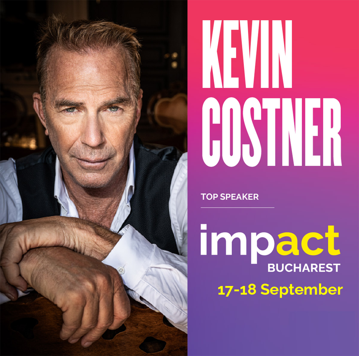 Kevin Costner vine la București