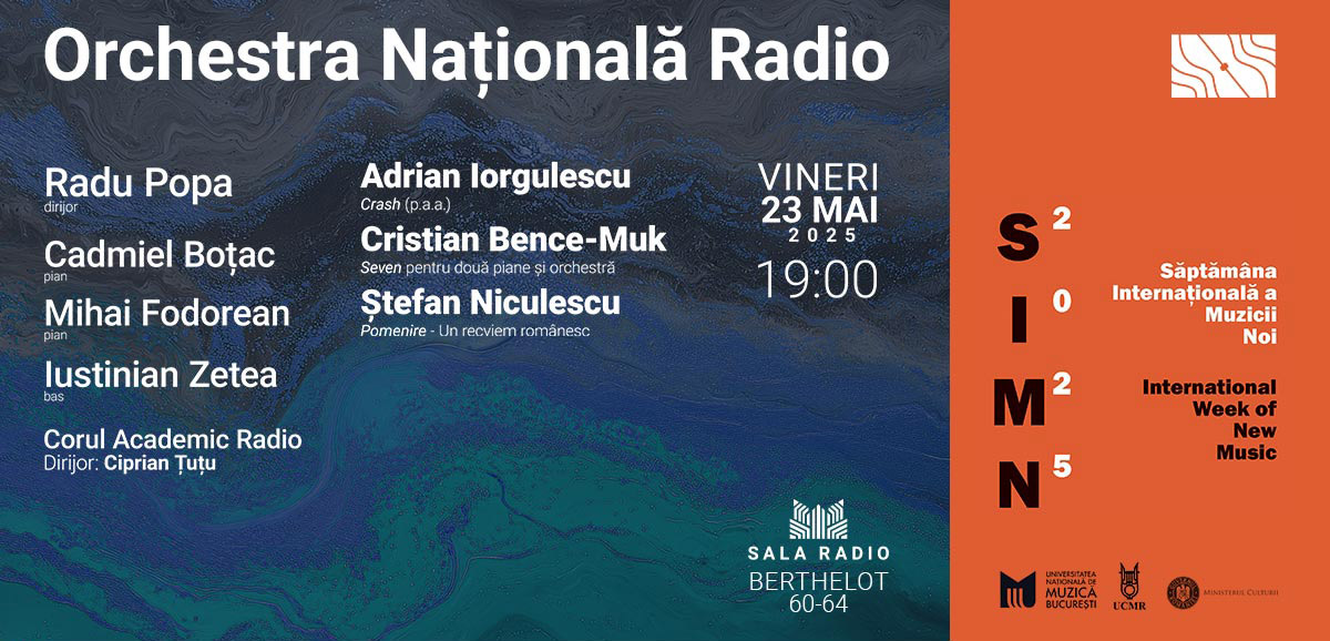 Săptăm&acirc;na Internațională a Muzicii Noi &ndash; ediția 34 &ndash; la Sala Radio