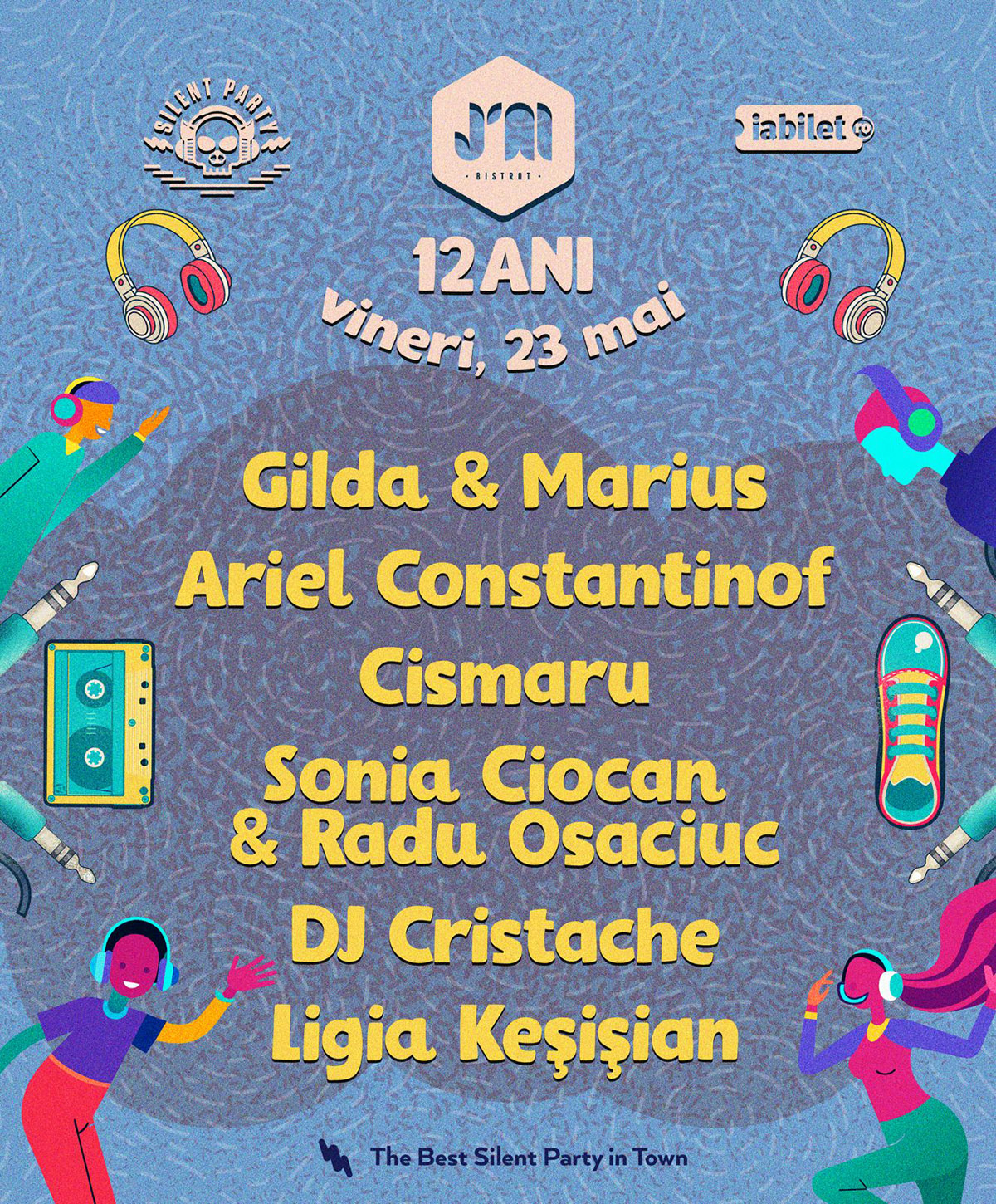 J&rsquo;ai Bistrot București aniversează 12 ani printr-un Silent Party și un Silent Concert Șuie Paparude