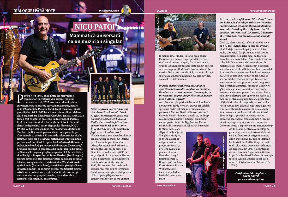 A apărut noul număr al revistei Zile și Nopți, ediția de mai