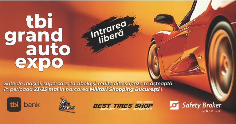 tbi Grand Auto Expo: Trei zile. Peste 300 de mașini. Un singur loc