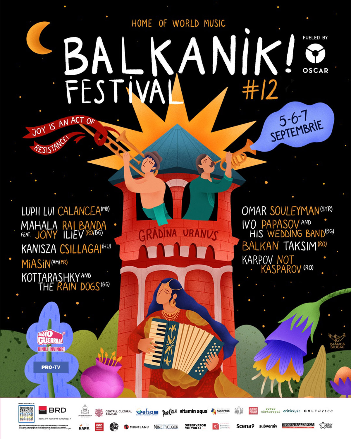 Balkanik Festival &ndash; Home of World Music revine &icirc;ntre 5 si 7 septembrie la Gradina Uranus: trei zile si trei nopti &icirc;n care bucuria devine forma de rezistenta