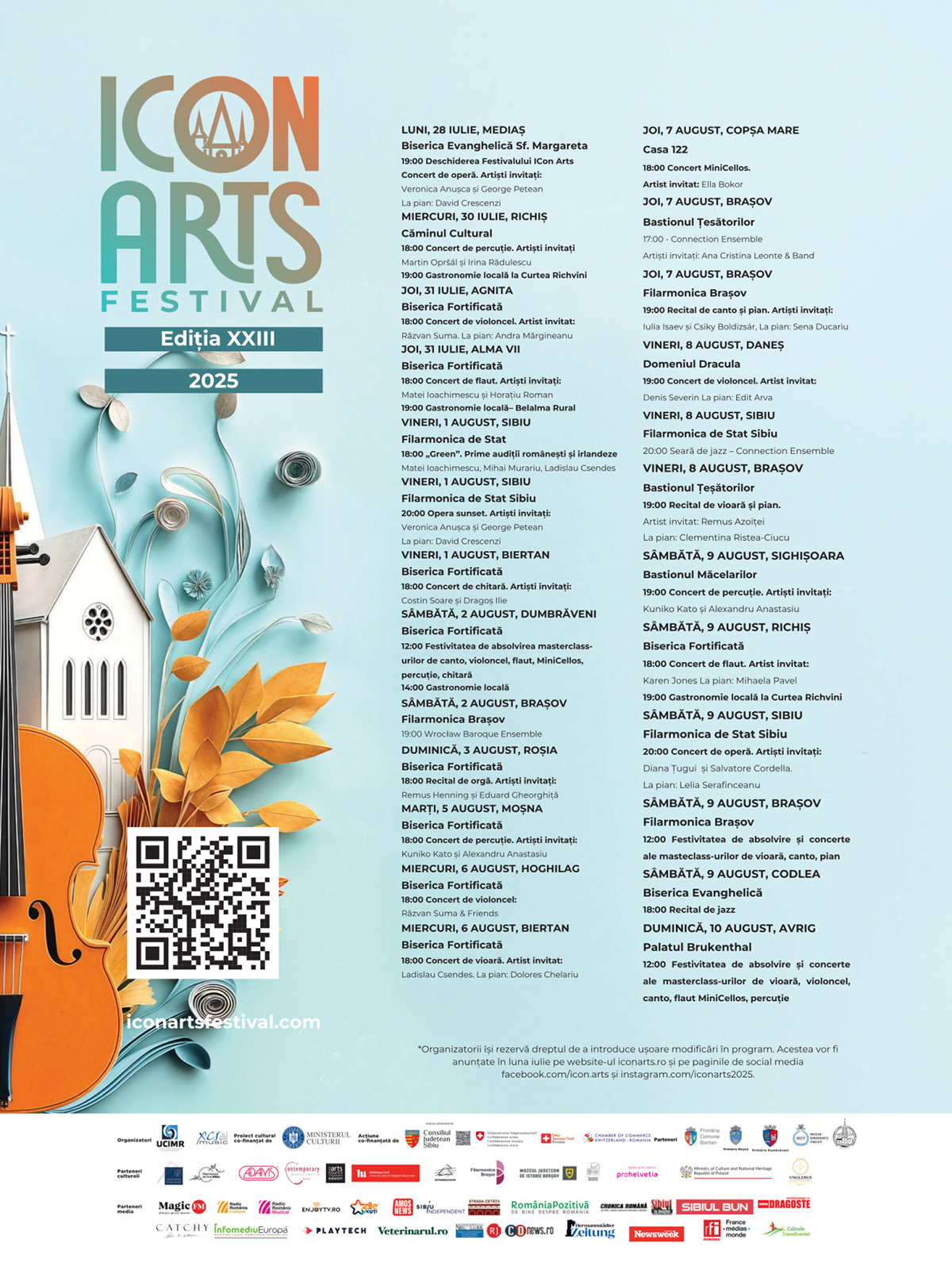 UCIMR anunță deschiderea celei de-a XXIII-a ediții a Festivalului ICon Arts Transilvania