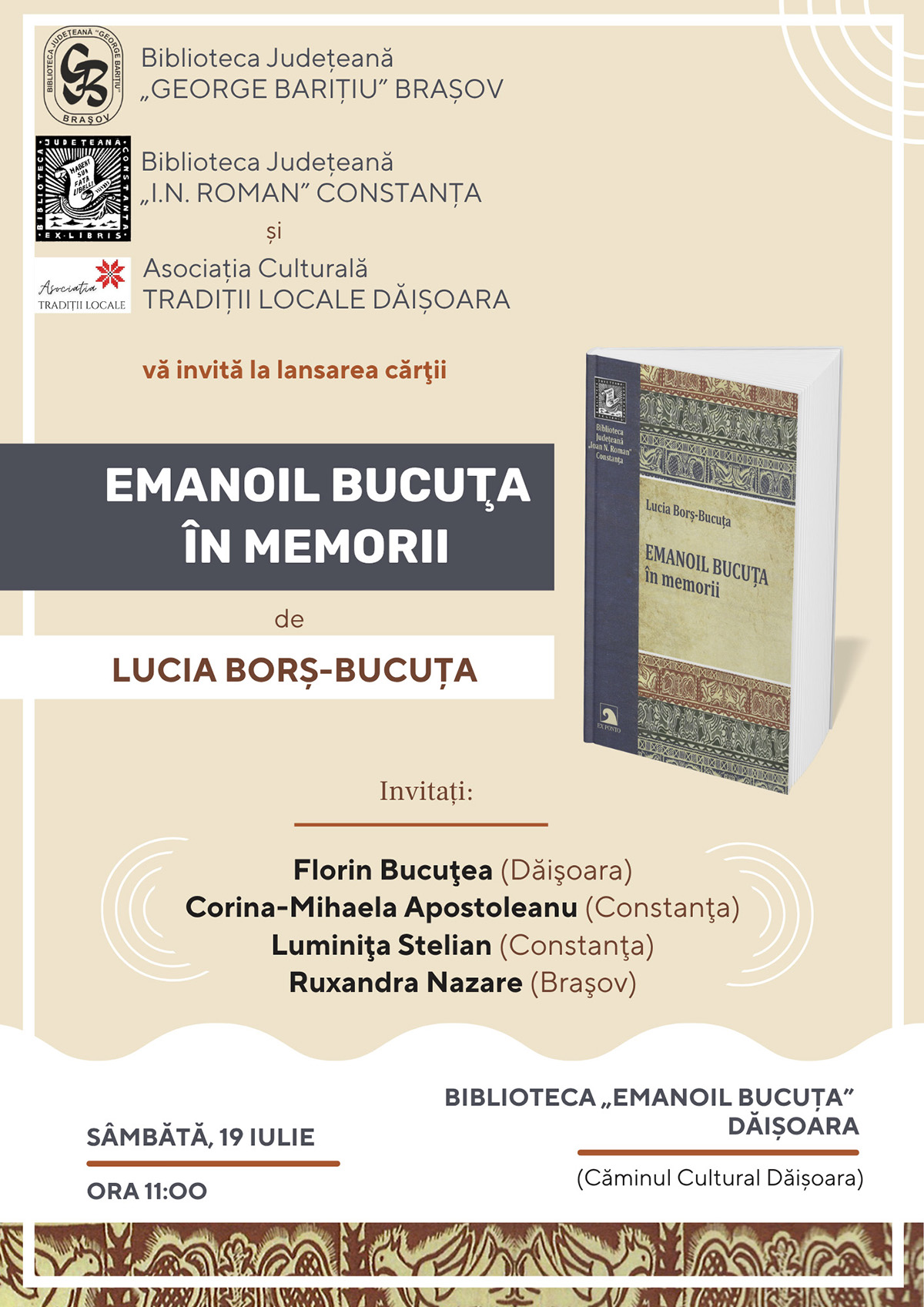 Sub semnul colaborării şi culturii - Lansări de carte la Biblioteca Județeană “George Barițiu” Brașov