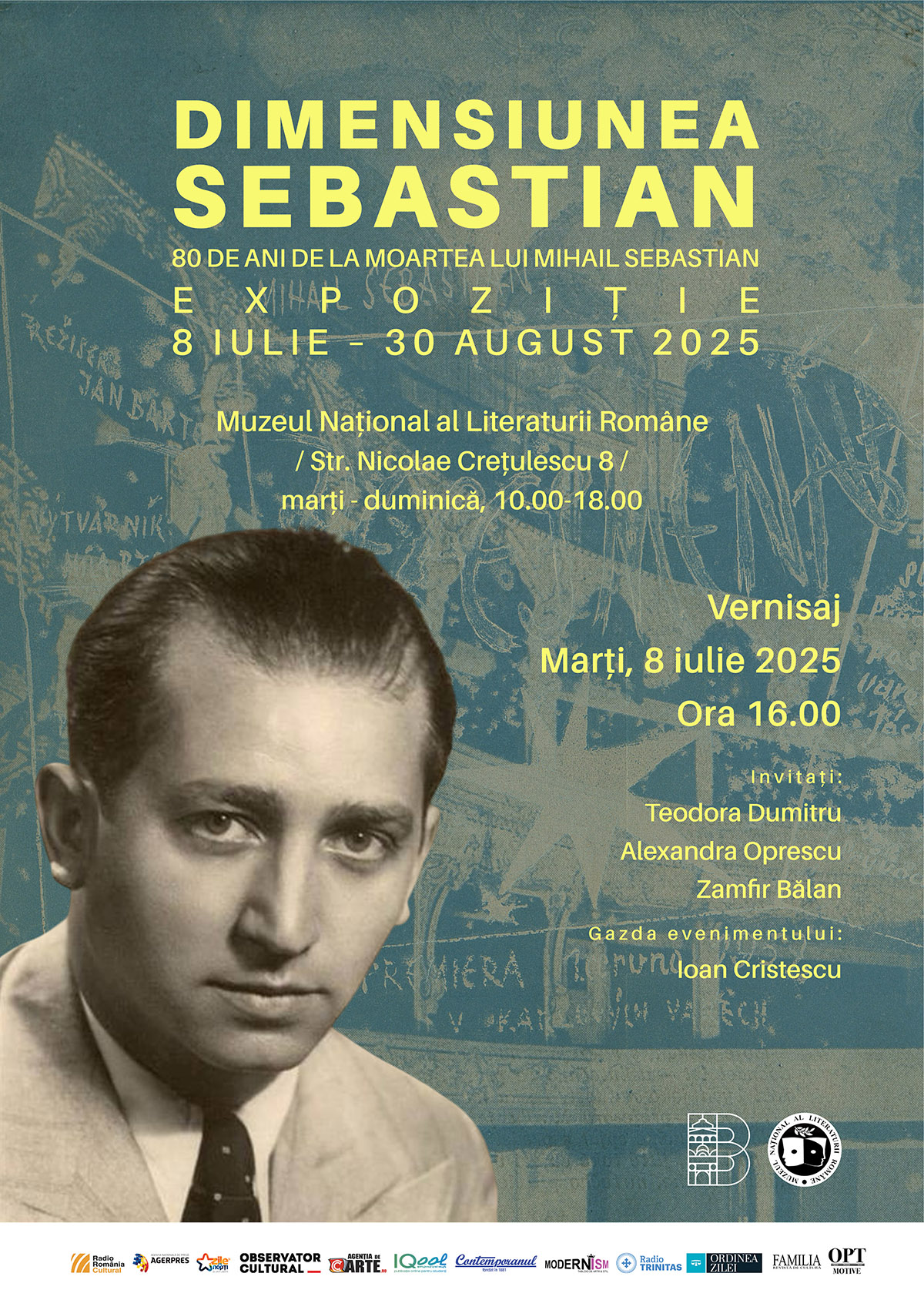 Expoziția „Dimensiunea Sebastian”| 80 de ani de la moartea scriitorului Mihail Sebastian (1907-1945)