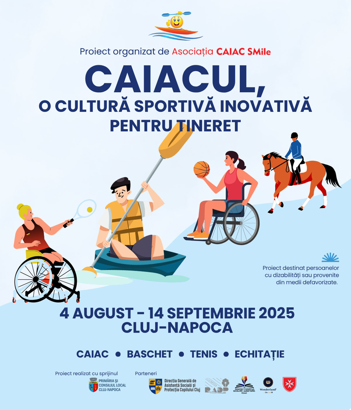 PREMIERĂ: cursuri de echitație adaptată &icirc;n cadrul celei de-a cincea ediții a proiectului &rdquo;Caiacul, o cultură sportivă inovativă pentru tineret&rdquo;&nbsp;