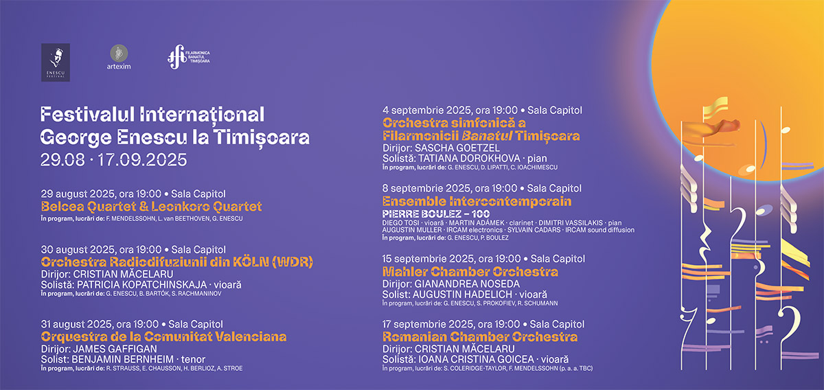 Festivalul Internațional &bdquo;George Enescu&rdquo; la Timișoara, un regal muzical de excepție