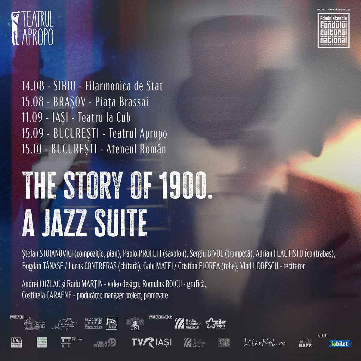 &bdquo;The Story of 1900. A Jazz Suite&rdquo;, experiența muzicală multisenzorială a anului, ajunge la Brașov Jazz & Blues Festival