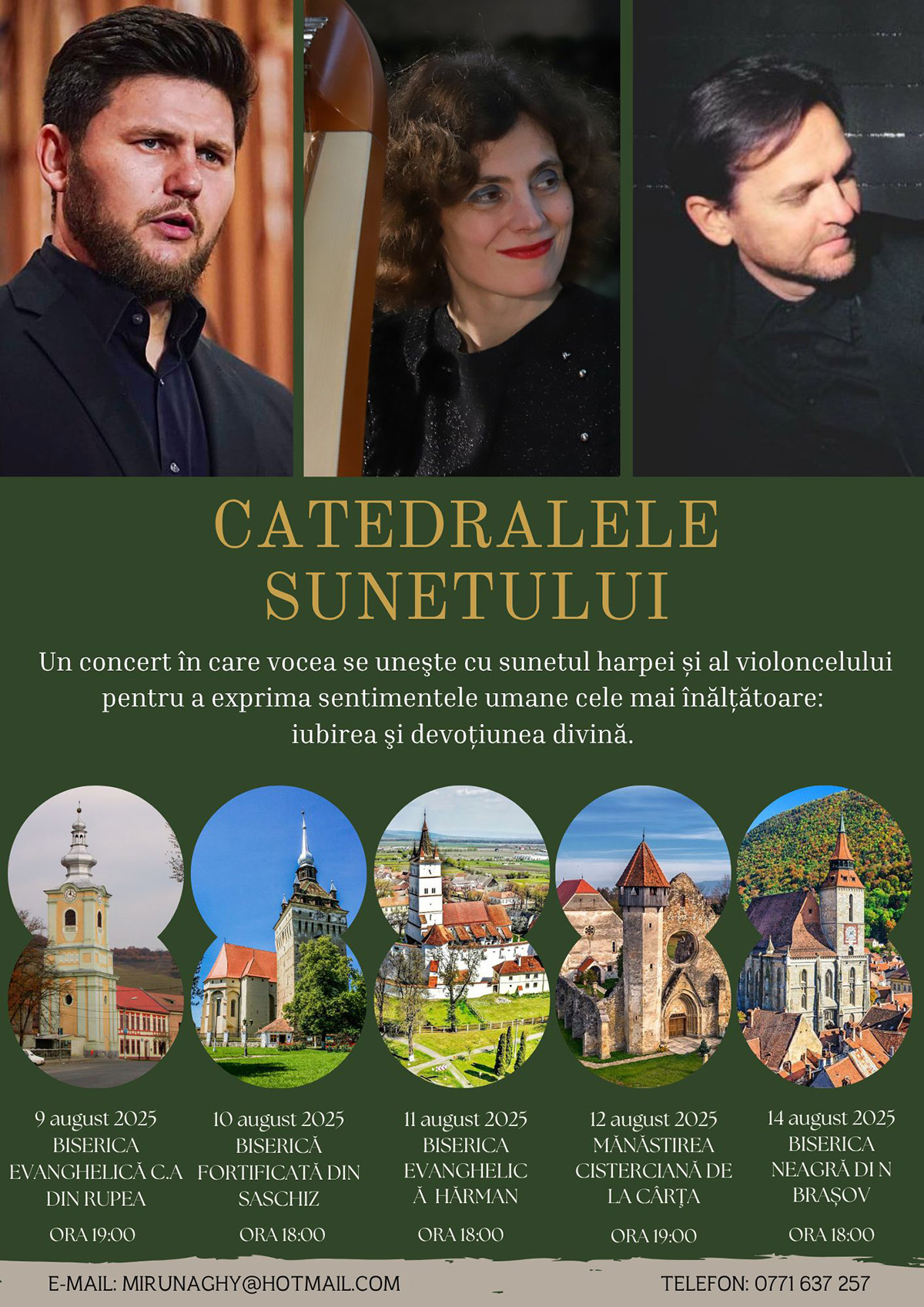 &bdquo;Catedralele sunetului&rdquo; &ndash; concerte de muzică clasică&nbsp;&icirc;n biserici fortificate din județele Brașov și Sibiu