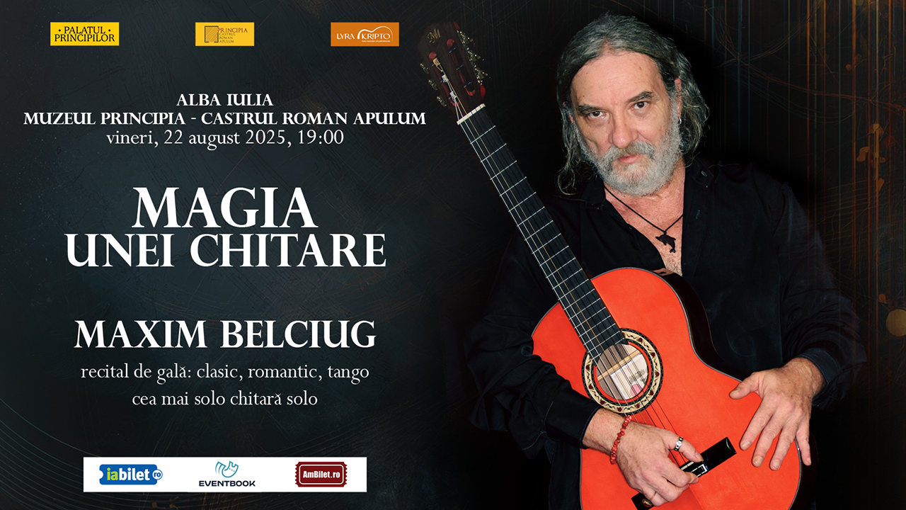 Magia unei chitare la Castrul Roman Apulum. Maxim Belciug c&acirc;ntă pentru prima dată la Alba Iulia