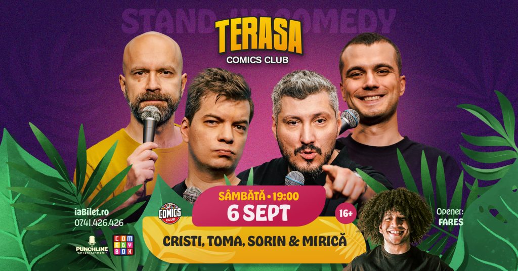 Stand-up Comedy cu Cristi, Toma, Sorin și Mirică @ Comics Club