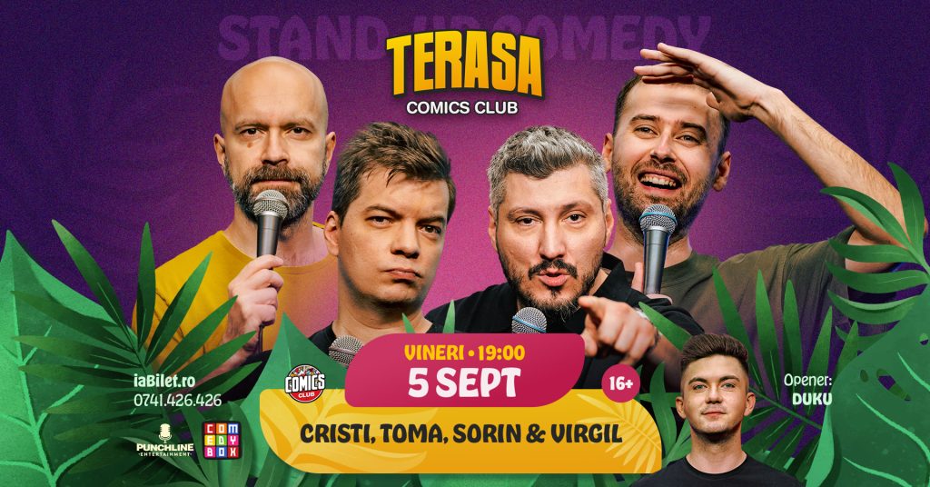 Stand-up Comedy cu Cristi, Toma, Sorin și Virgil @ Comics Club