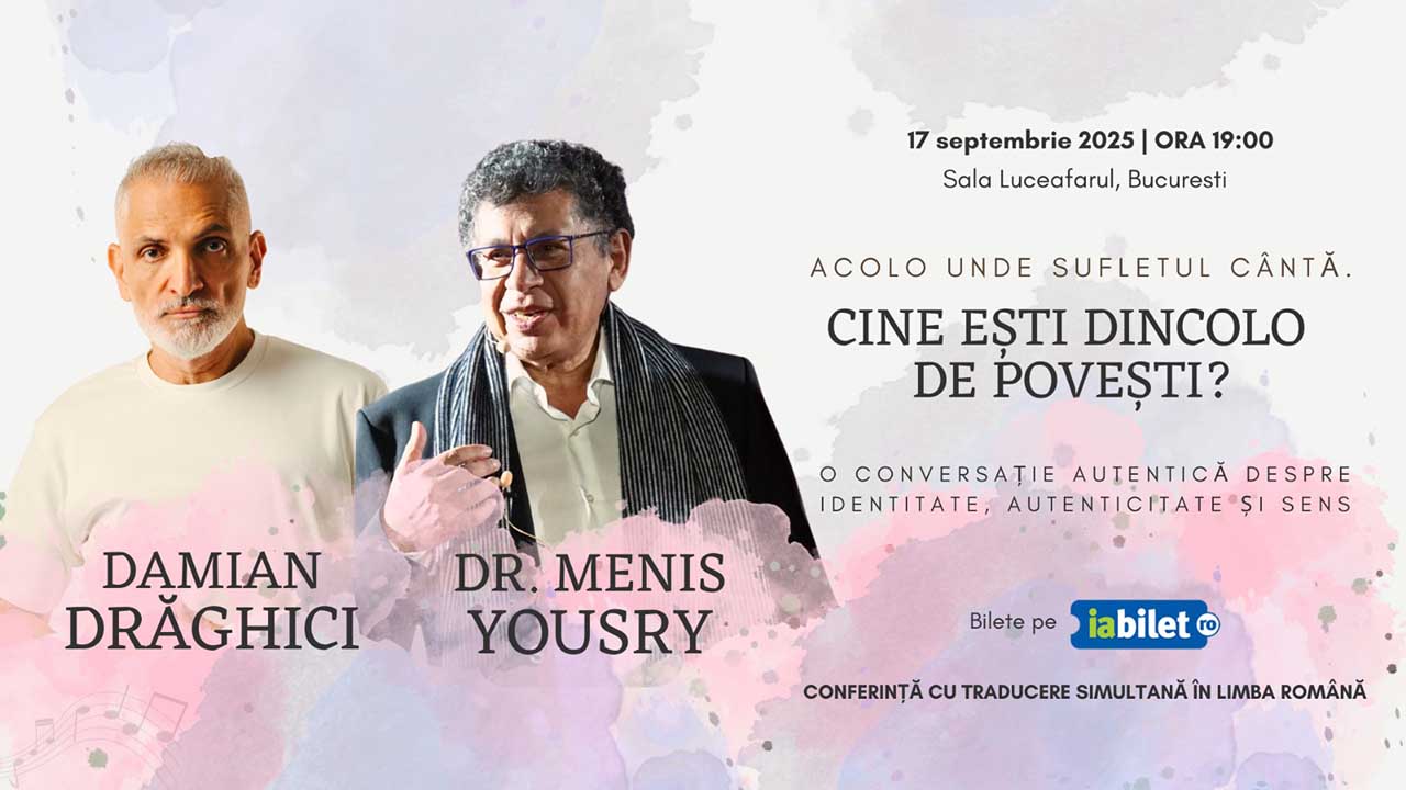 Dr. Menis Yousry revine la București cu o serie de evenimente dedicate identității și transformării personale