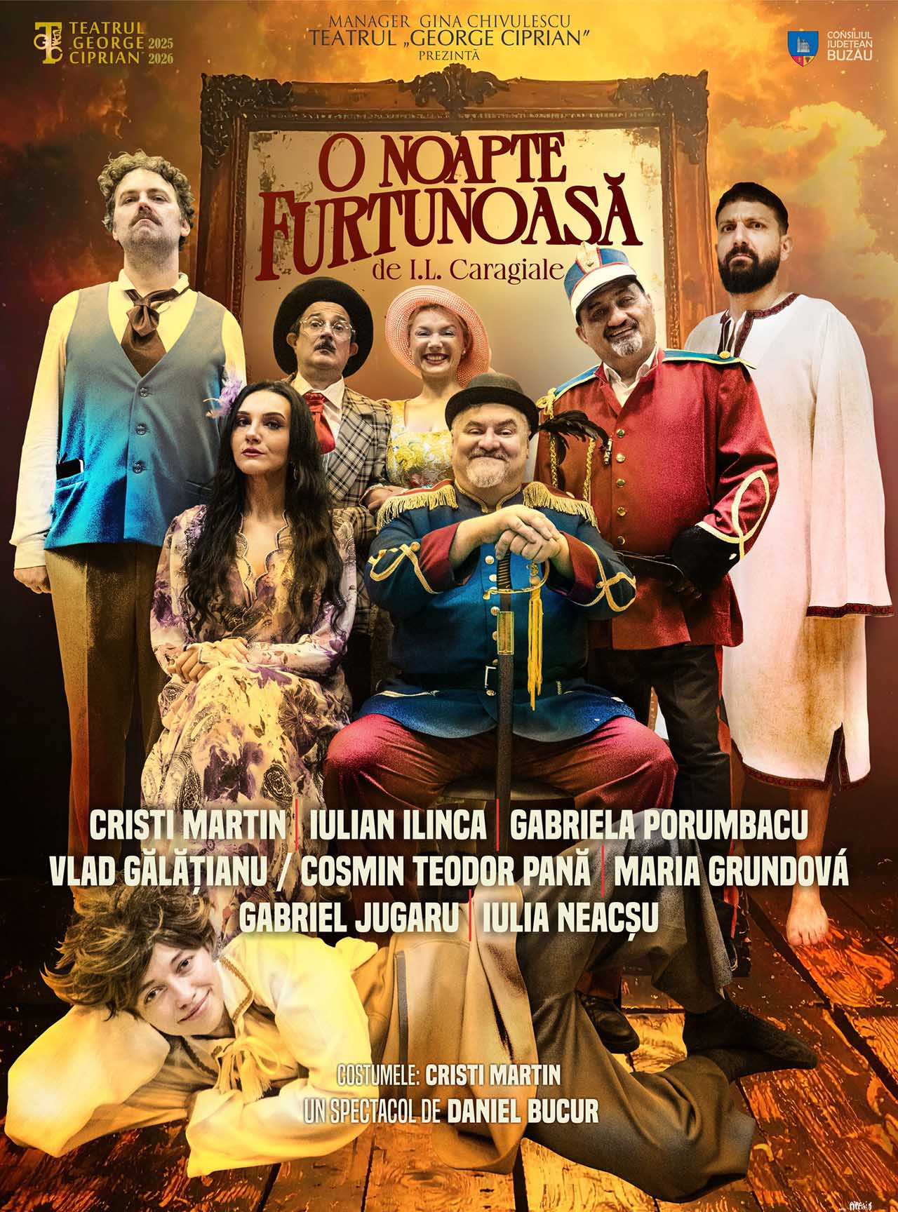 O noapte furtunoasă, noua premieră a Teatrului „George Ciprian” din stagiunea 2025 - 2026