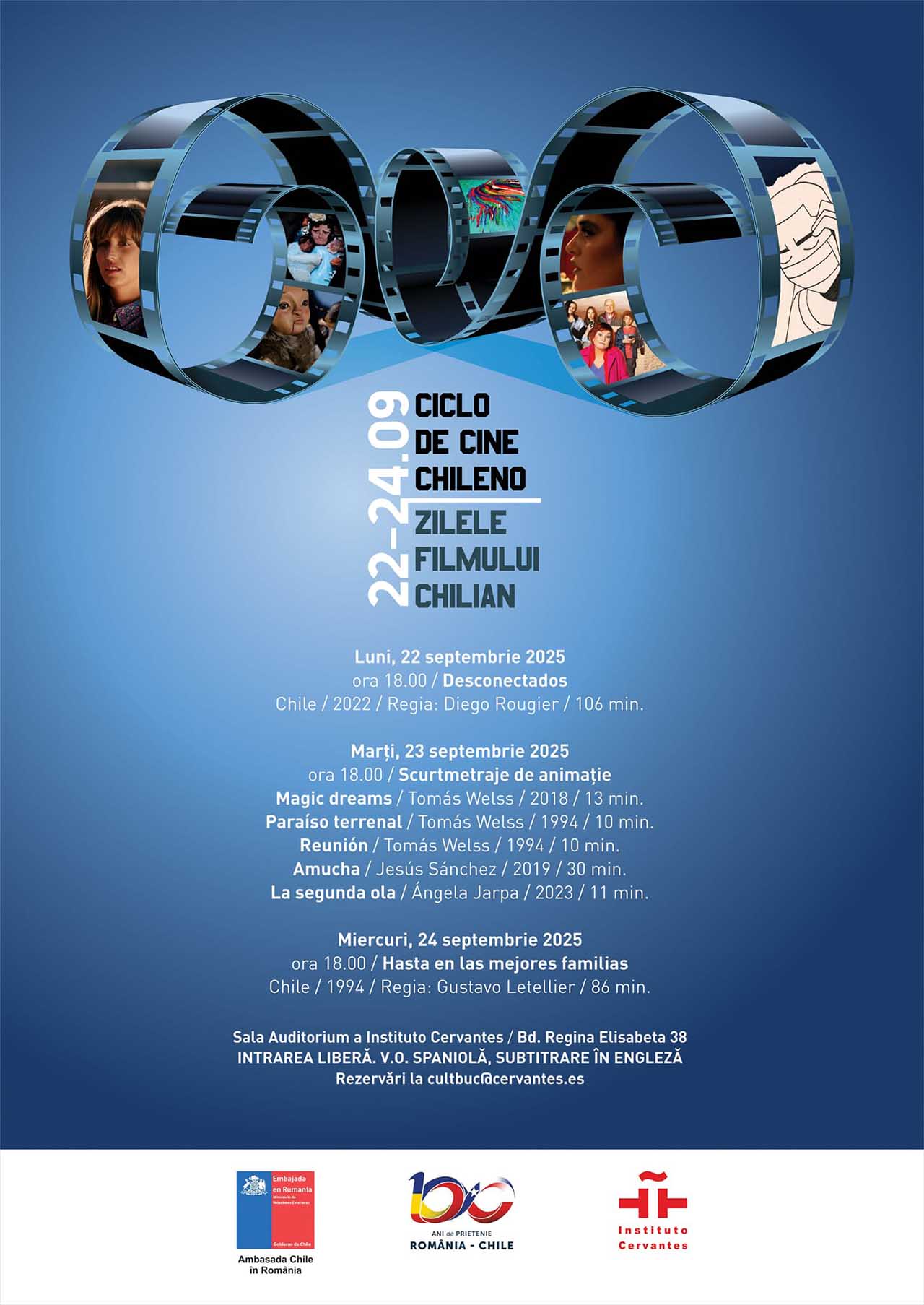 Zilele Filmului Chilian (22-24 septembrie) la Institutul Cervantes din București