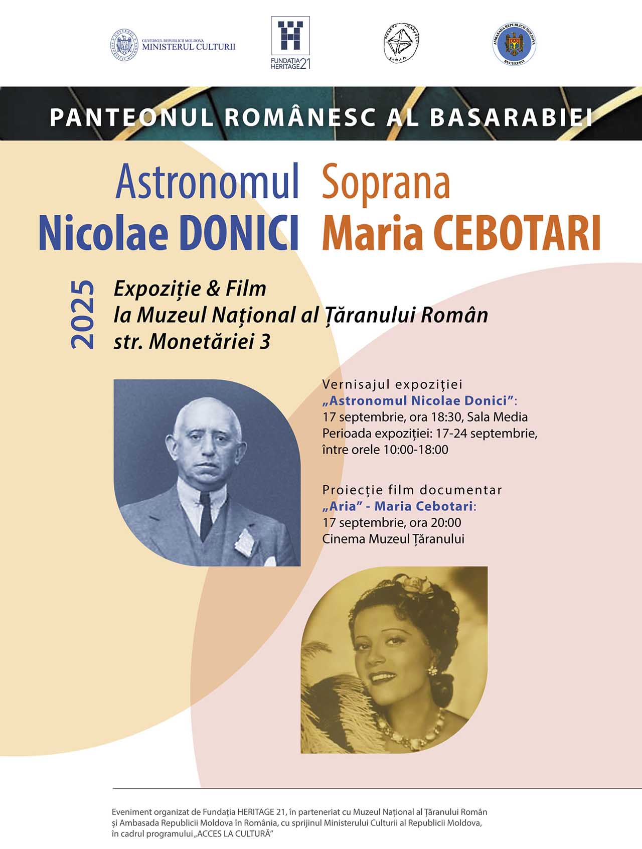 Muzeul Național al Țăranului Rom&acirc;n găzduiește&nbsp;două evenimente culturale de excepție: expoziția &bdquo;Astronomul Nicolae Donici&rdquo; și proiecția de film &bdquo;Maria Cebotari &ndash; Aria&rdquo;