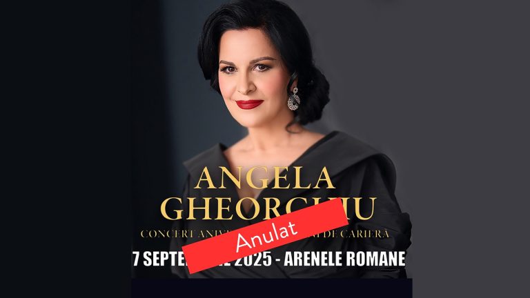 Concertul aniversar „Angela Gheorghiu – 35 de ani de excelență” nu va mai avea loc. Alternative pentru spectatorii cumpărători