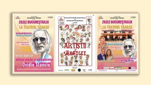 Vernisaj la Teatrul „Constantin Tănase”, Expoziţia de Caricatură „ARTIŞTII şi SĂLBATICII” a artistului OVIDIU STANCIU
