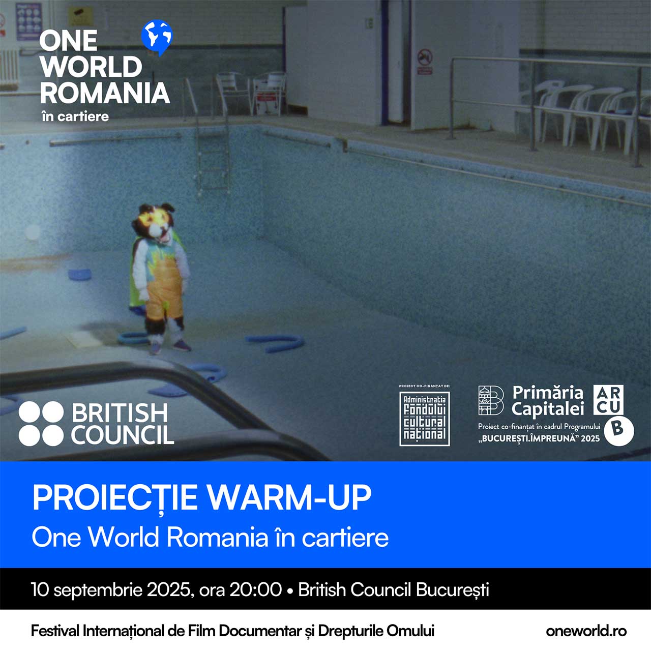 Warm-up „One World Romania în cartiere” în aer liber la British Council București