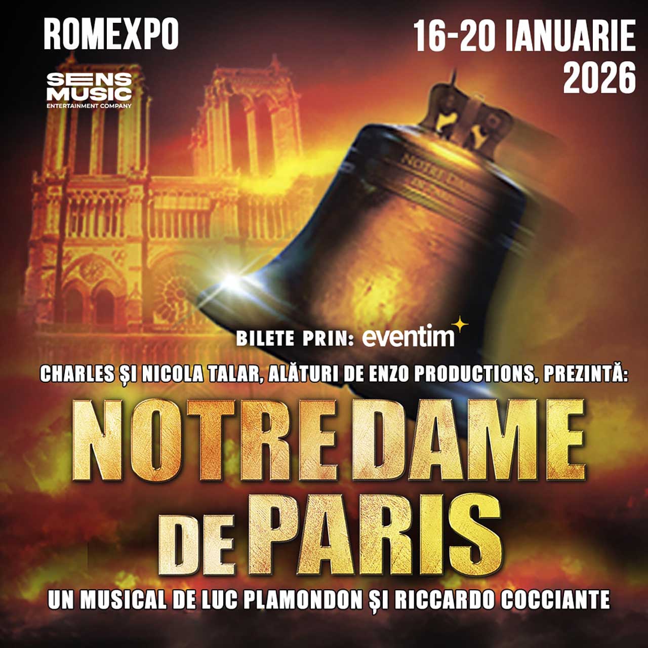 Pentru prima dată în România: musicalul original legendar „Notre-Dame de Paris”
