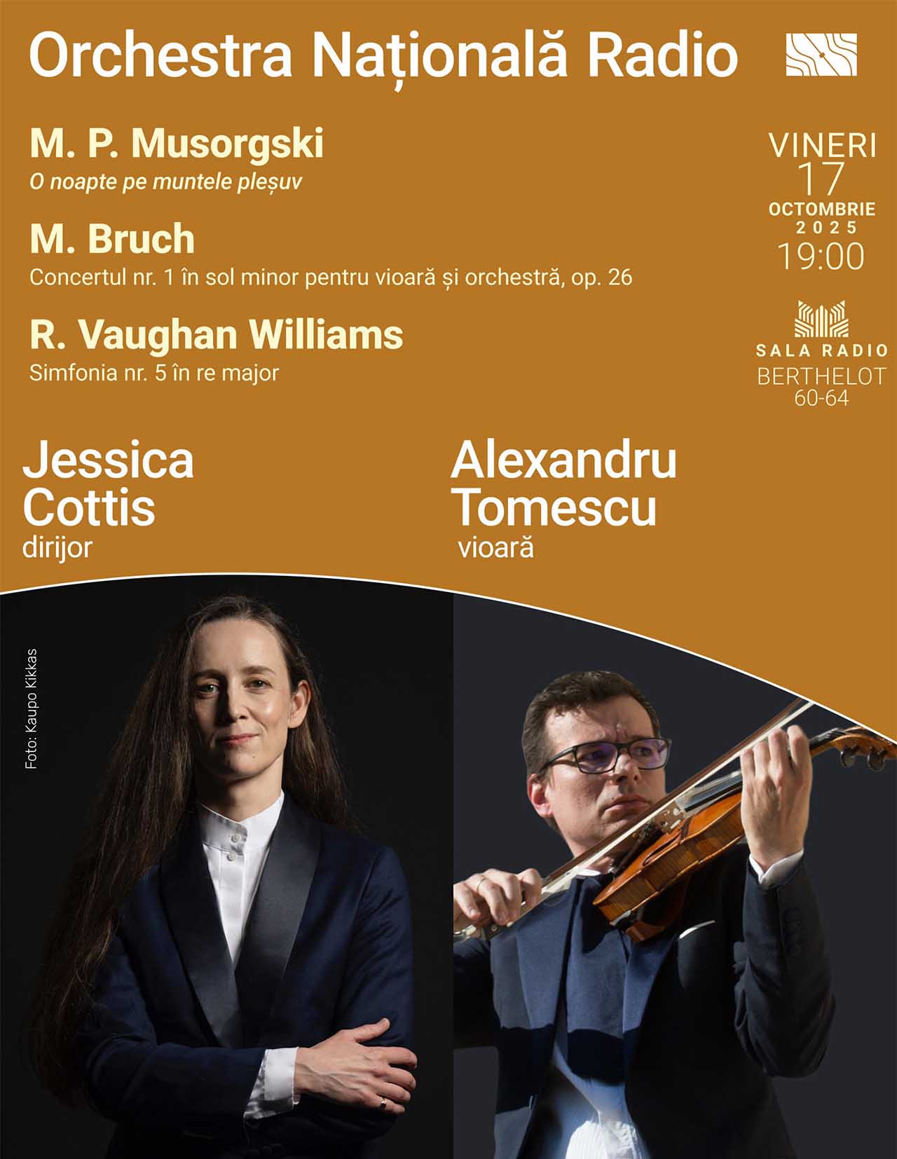 Alexandru Tomescu c&acirc;ntă Bruch la Sala Radio