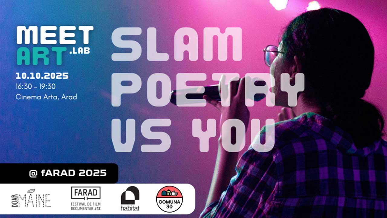 Atelierul &bdquo;Slam poetry vs you&rdquo; la Festivalul de Film Documentar fARAD 2025