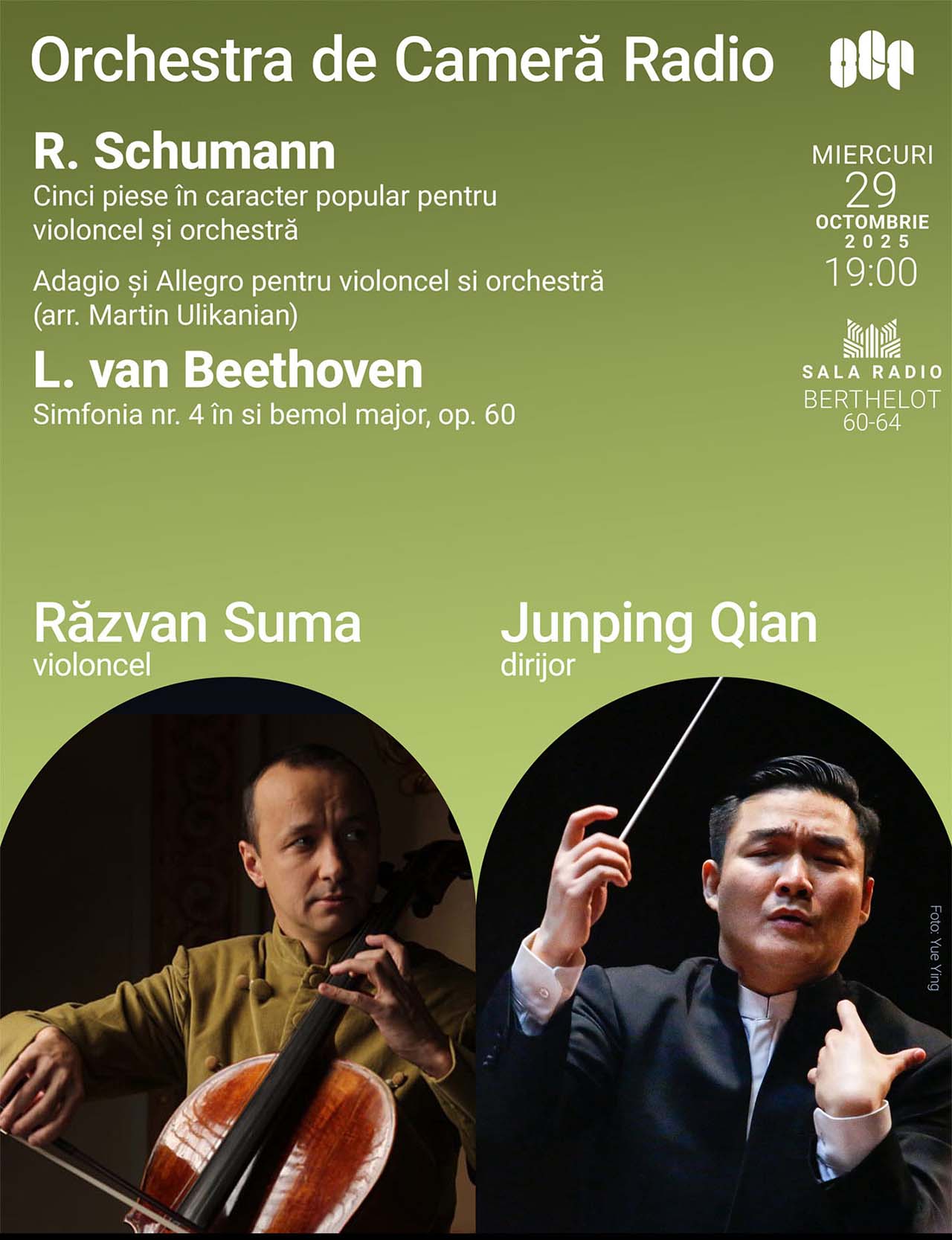 Beethoven și Schumann la Sala Radio