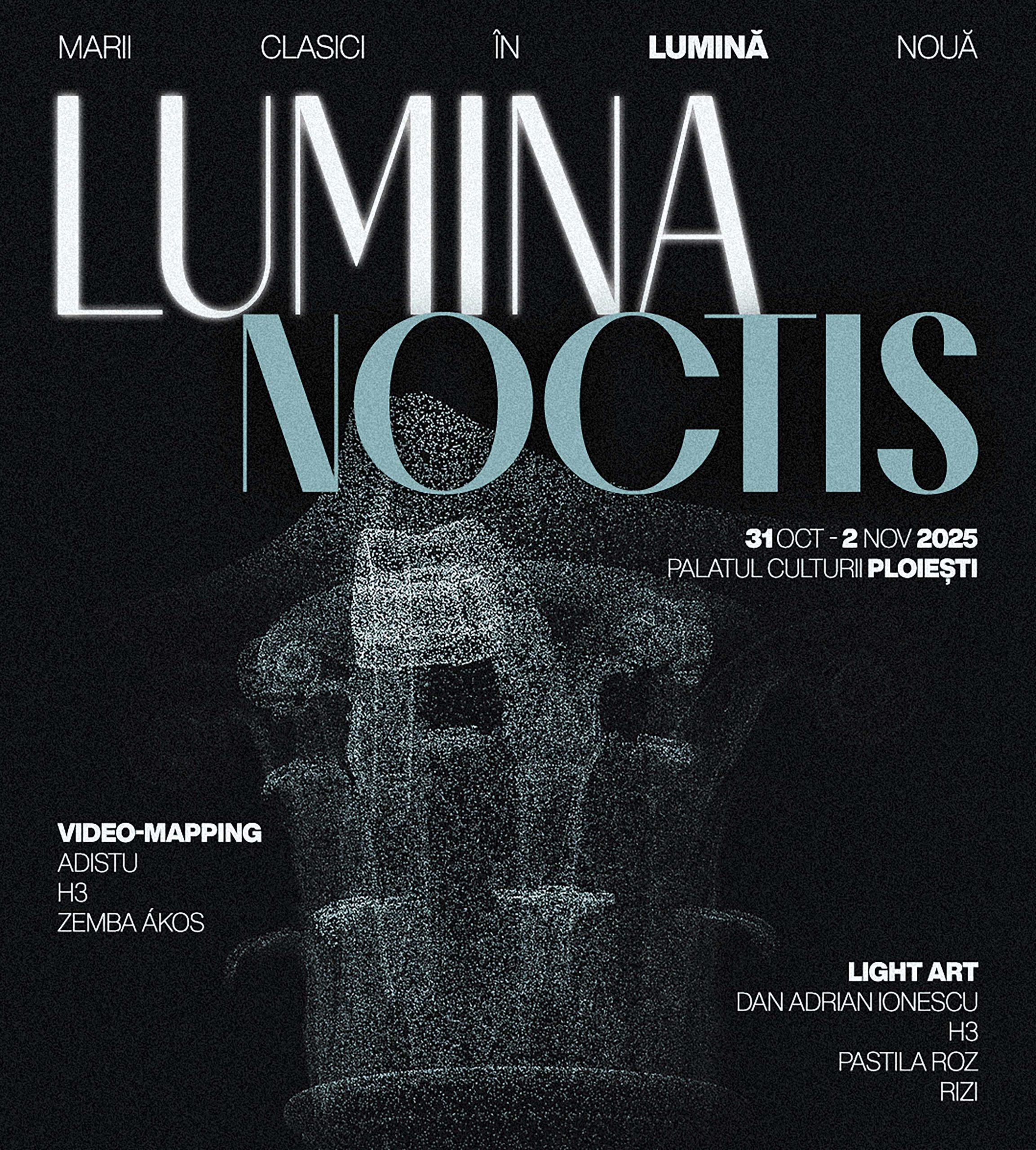 Clasicul întâlnește new-media. Lumina Noctis transformă Ploieștiul în scenă digitală