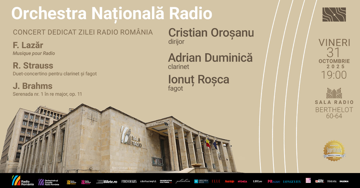 97 de ani pentru Radio Rom&acirc;nia:&nbsp;concert aniversar dirijat de Cristian Oroșanu