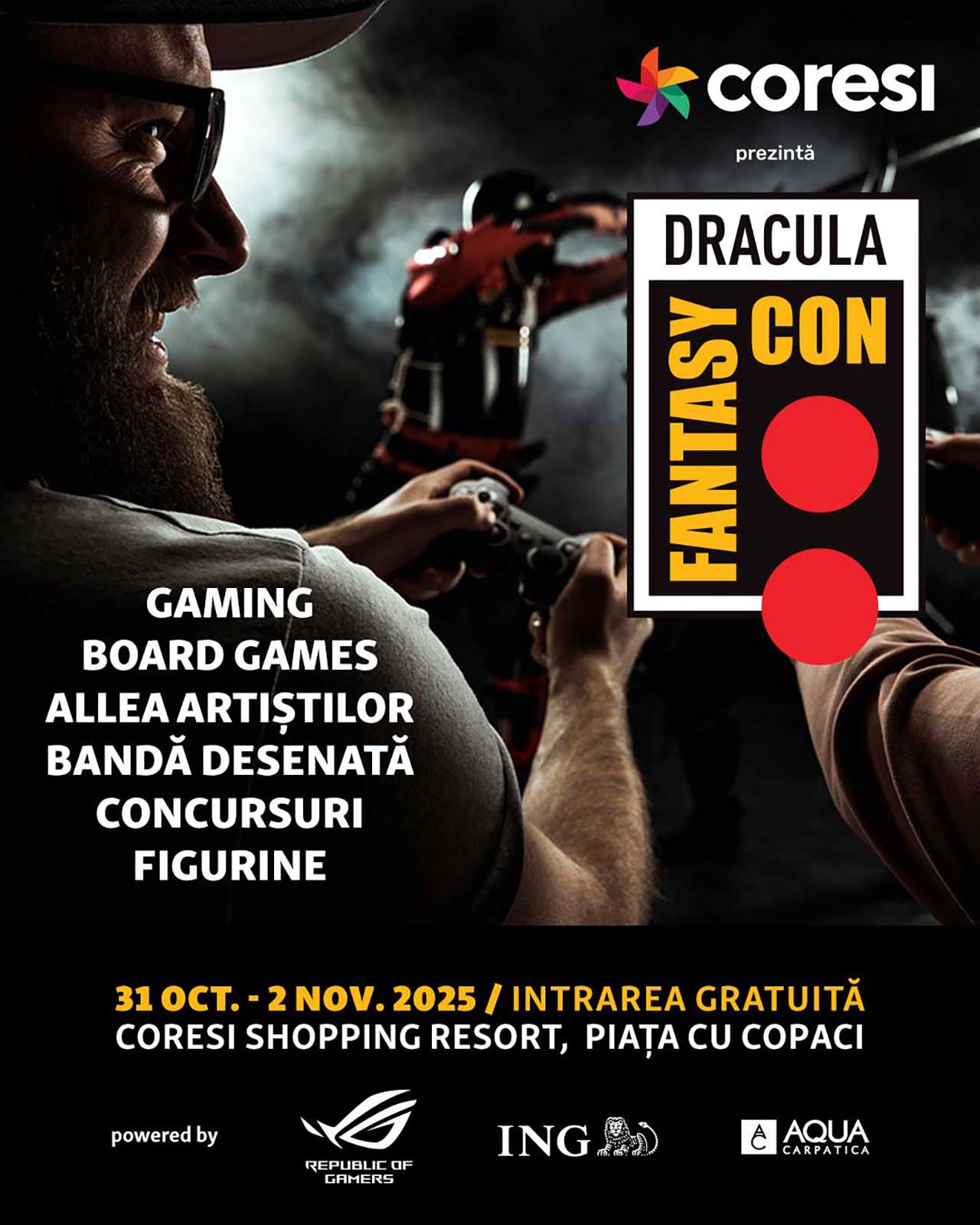 Dracula Fantasy Con 2025 aduce magia fanteziei la Brașov, cu competiții de gaming, board games, cosplay și artiști vizuali