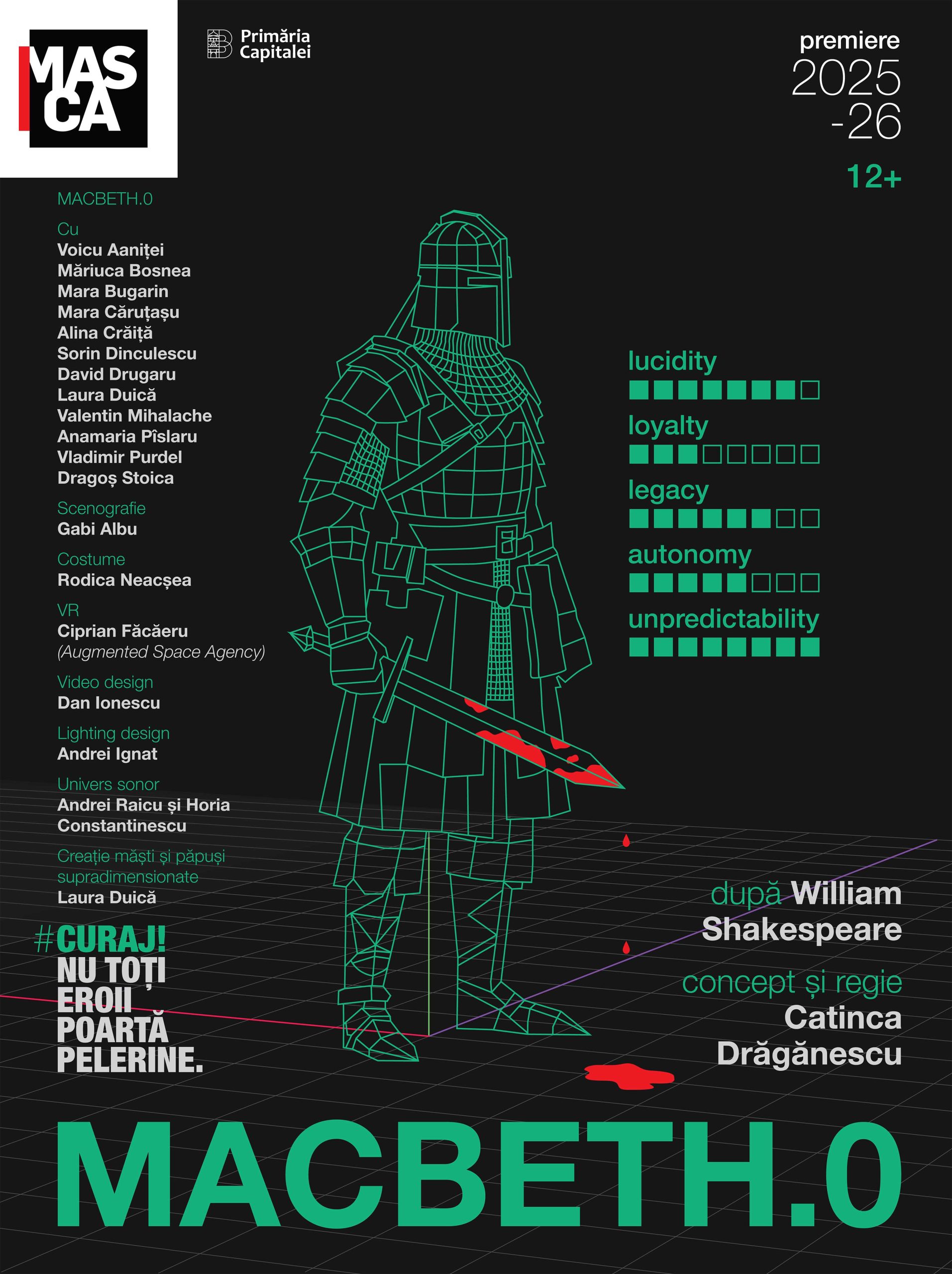 &bdquo;Macbeth.0&rdquo; după William Shakespeare, regie și concept Catinca Drăgănescu &ndash; premieră la Teatrul Masca