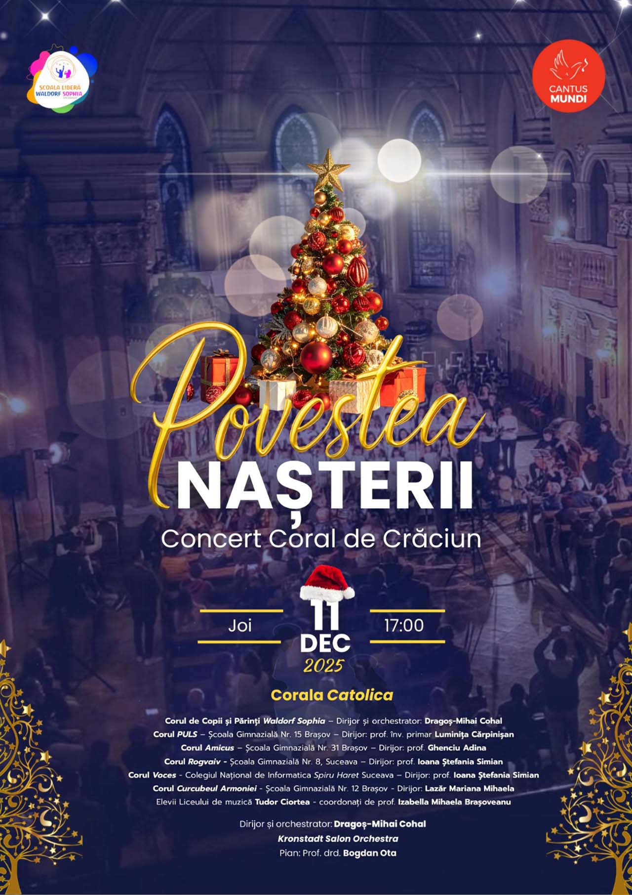Concert Coral de Crăciun &bdquo;Nașterii&rdquo;, pe scena Teatrului &bdquo;Sică Alexandrescu&rdquo; Brașov